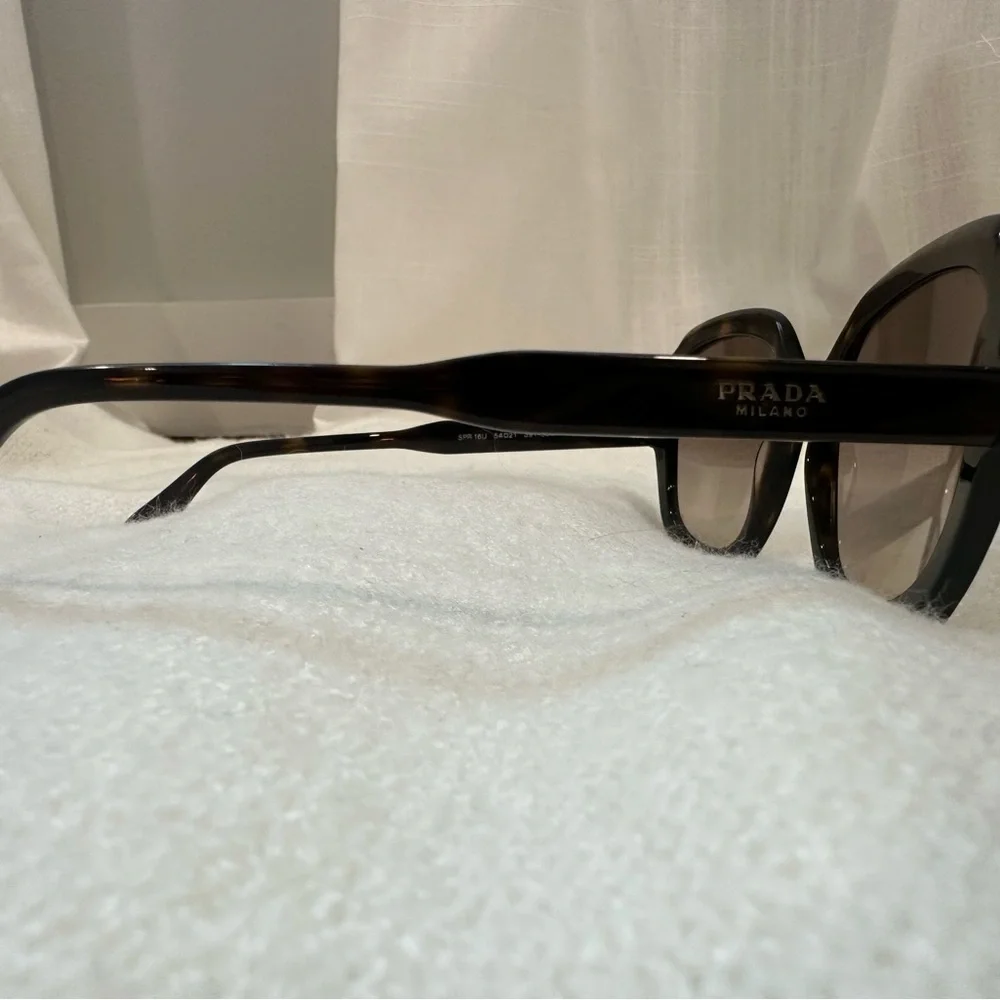 Prada Tortoiseshell Frame Sunglasses with Brown Gradient Lenses - Picture 3 of 10
